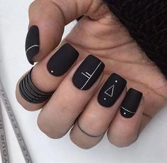 Aztec Matte Nail Design