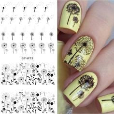 Tree Water Decals Nail Design