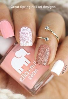 Lace Spring Nail Design