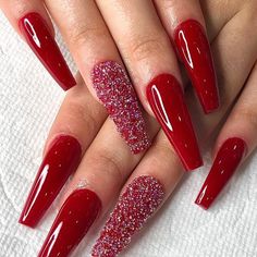 Gel Red Nail Design