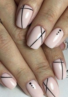 Simple point and line synthesis of nail art ideas
