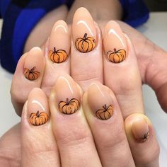 Pumpkin Nail Design-7