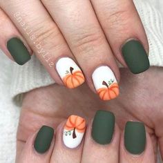 Pumpkin Nail Design-15