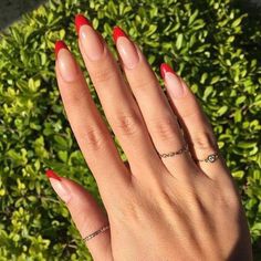  French Red Nail Design