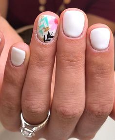 Water Decals Spring Nail Design