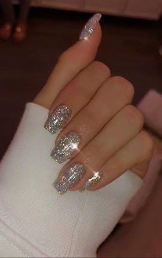 Glittery Nail Design-7