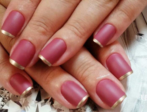 Matte Pink French Tip Nails
