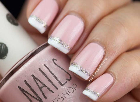  French Manicure with Pink Base