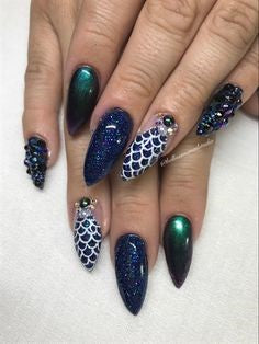 Mermaid nail design-7