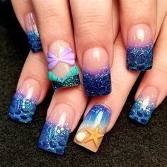 Mermaid nail design-9
