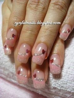 Glitter French nail designs-2