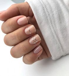 Just One and Two Line Nail Design