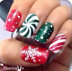 Green Christmas Nails
