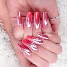 Rose Gold Chrome Nail Design-7