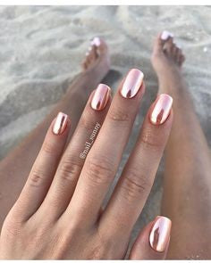 Rose Gold Chrome Nail Design-8