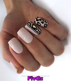 Leopard Spring Nail Design