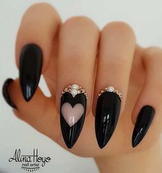 Cute Black Nail Design-10