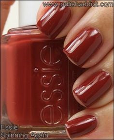 Brick Red Nail Polish Design-