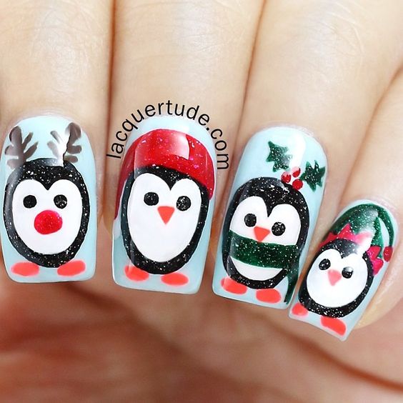 Hottest 50+ Christmas Nail Ideas for 2017-14