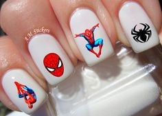 Spiderman Nail Designs- Various forms
