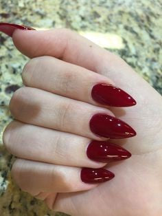 Black WidowNail Designs- Mirror red short nails