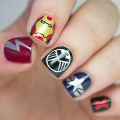 Avengers Avengers Nail Design- Holographic galaxyNail Design- Sign