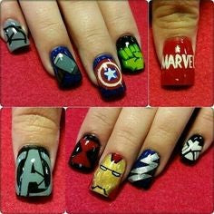 Avengers Nail Design- arms