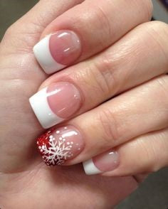 French Christmas Nail Art Design