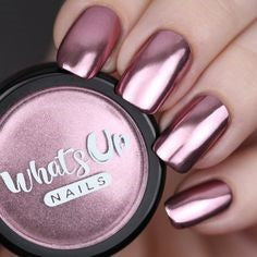 Rose Chrome Powder for mirror nail designs for older ladies
