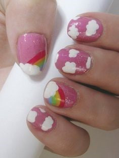 Cute Rainbow Nail Design