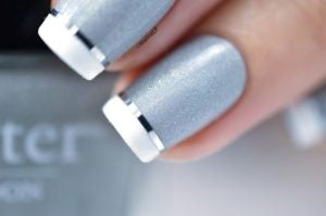 Light silver Nail Design