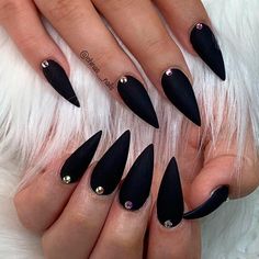 Glitter Nail Art Designs-6 Black nails