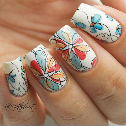 Floral Nail art design