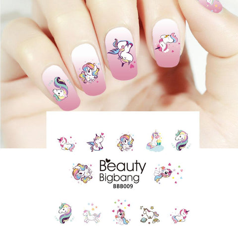Unicorn Series Water Decals Transfer Nail Art Stickers For Manicure