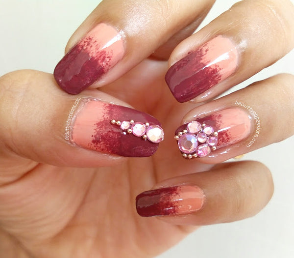 3D Crystal Nail Rhinestones in Shade Pink