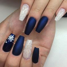 Christmas Nails-10 Navy nails