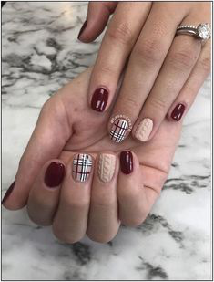 Lattice Fall Nail Art Idea