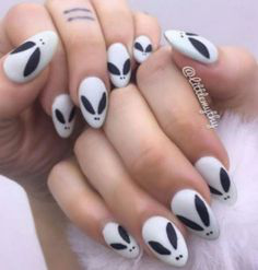 Alien Gel Nail Design Idea