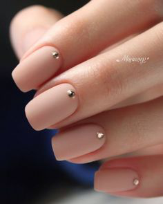 Nude Matte Nail Design