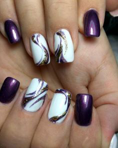Gel Purple Nail Design