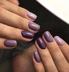 Nude Purple Nail Design   