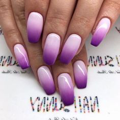 Ombre Purple Nail Design