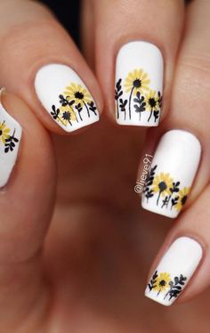 Summer Flower Nail Design