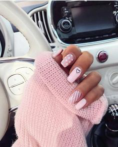 Pink Winter Nail Design