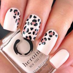 Winter Leopard Nail Design