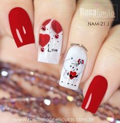 Nail Stamping Valentine’s Nail Art Idea