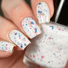 Colorful Spot Spring Nail Design