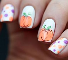 Pumpkin Nail Design-9