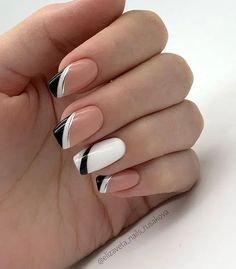 French Square Nail Design
