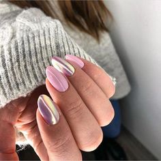 Holographic and Metallic Summer Nail Designs